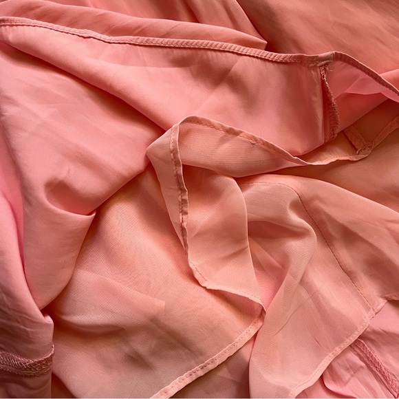 1.STATE Puff Sleeve Tiered Mini Dress – V-Neck – Pink – Size S - Picture 13 of 15